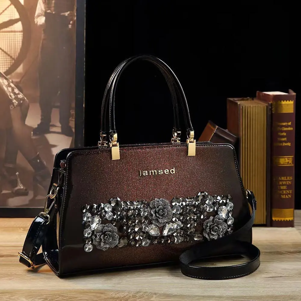 Crystal top-handle handbag — Satguru's